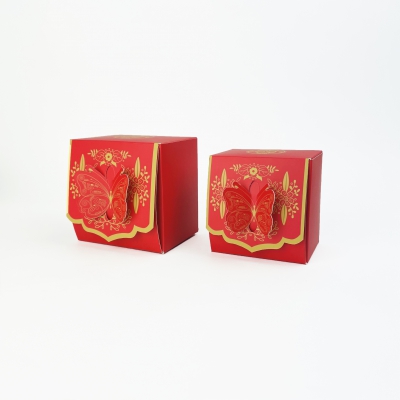 蝴蝶鎖扣喜糖盒(hé)