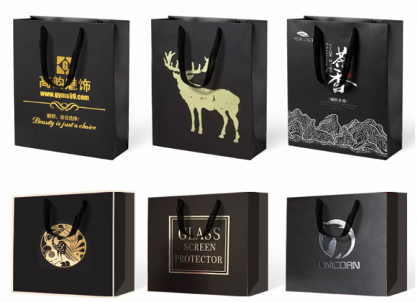 黑(hēi)卡燙金手(shǒu)提袋