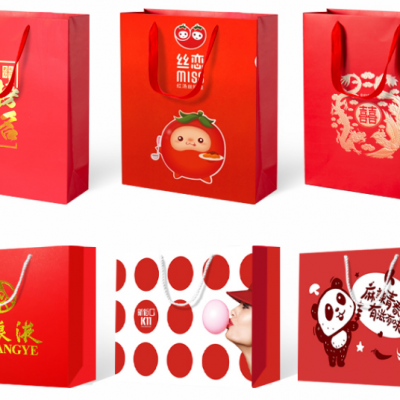 大紅(hong)色手提袋